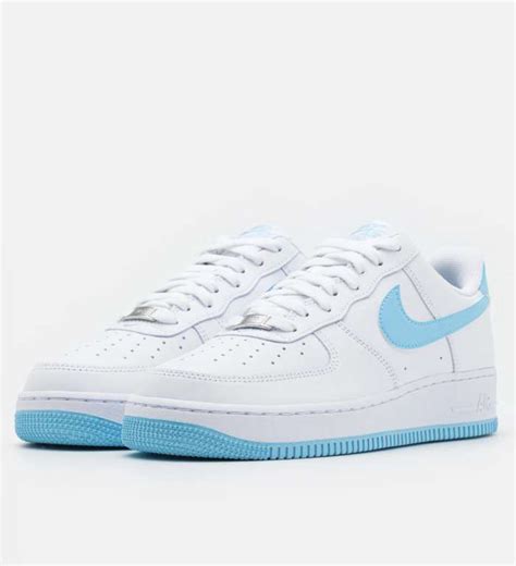 Nike Air Force 1 Low '07 Weiß Aquarius Blau Herren 